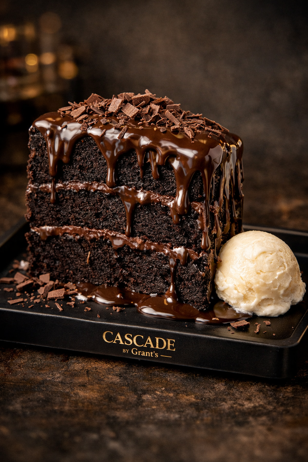 Chocolate Fudge — chocolate fudge cake with hot fudge sauce